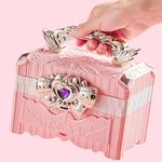 Jucarii, Copii si Bebe - Igiena si ingrijire - Produse machiaj copii - Trusa de machiaj pentru copii cu sunete si lumini, Set Make-Up, Roz - Infinity.ro