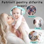 Jucarii, Copii si Bebe - Carucioare si articole de transport - Accesorii transport copii - Casti Antifonice Pentru Copii si Bebelusi 3-36 luni, Protectie Auditiva, Prindere Sigura Fontanela, Bentita Elastica - Infinity.ro