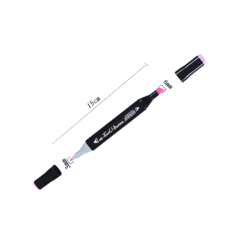 Carti si Birotica - Birotica - Instrumente de scris - Markere si carioci - Set 30 Markere Duble, Carioci Profesionale, 2 Capete Subtire Si Gros, Cerneala Pe Baza De Alcool, Geanta De Depozitare - Infinity.ro