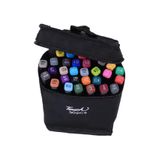 Carti si Birotica - Birotica - Instrumente de scris - Markere si carioci - Set 30 Markere Duble, Carioci Profesionale, 2 Capete Subtire Si Gros, Cerneala Pe Baza De Alcool, Geanta De Depozitare - Infinity.ro