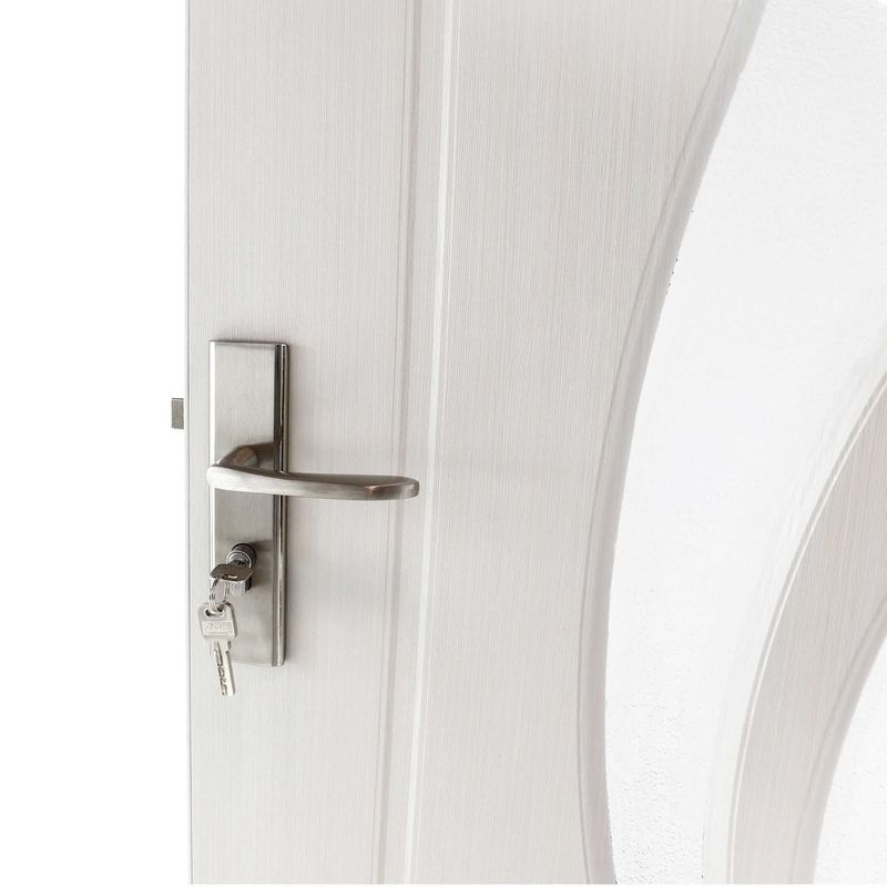 Casa si Gradina - Constructii - Usi interior, exterior si garaj - Usi interior - Usa de interior, din lemn, cu geam, SuperDoor F03-88-A, stanga / dreapta, alb, 203 x 88 cm - Infinity.ro