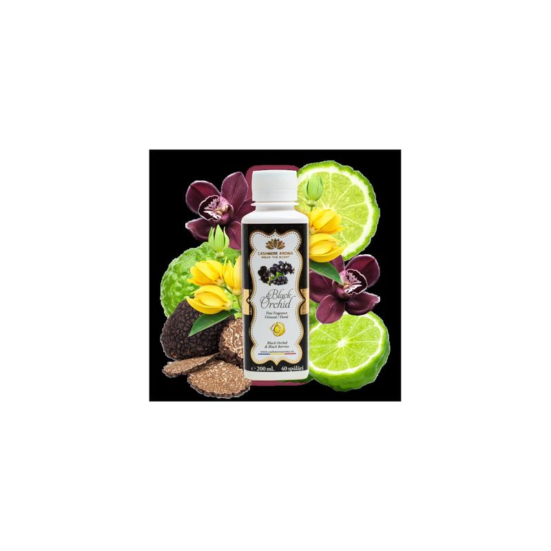 Market - Spalare si intretinere rufe - Produse intretinere textile - Detergent rufe - Parfum de rufe albe si color, 200 ml, 40 spalari, Cashmere Aroma, Black Orchid - Infinity.ro