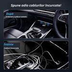Auto si Moto - Electronice auto - Accesorii electronice auto - Adaptor Auto 2 in 1 CarPlay Wireless – Modulator FM Multifunctional, Compatibil iPhone si Android - Infinity.ro