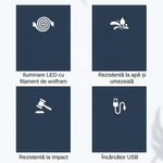 Market - Tutun si tigari - Articole si accesorii tutun - Bricheta Electrica LUDORA®, Cu Carcasa Pachet Tigari, Stil Tabachera, Aprindere la Buton, Antivant, Incarcare USB - Infinity.ro