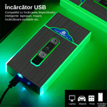 Market - Tutun si tigari - Articole si accesorii tutun - Bricheta Electrica LUDORA®, Cu Carcasa Pachet Tigari, Stil Tabachera, Aprindere la Buton, Antivant, Incarcare USB - Infinity.ro