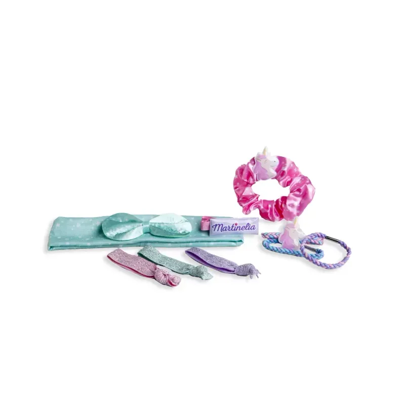 Jucarii, Copii si Bebe - Jucarii si jocuri - Jucarii de rol - Frumusete, bijuterii si accesorii fetite - Martinelia Little Unicorn Gentuta cu accesorii de par - Infinity.ro