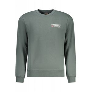 Bluza barbati, cu logo, Regular fit, verde inchis,