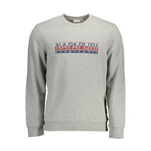 Bluza BERIS C barbati, cu imprimeu cu logo, Regular fit, Gri,
