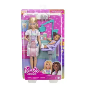 Barbie Set De Joaca Papusa Barbie Blonda Face Cariera Stomatolog