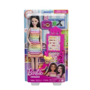 Barbie Set De Joaca Papusa Barbie Bruneta Face Cariera Profesoara