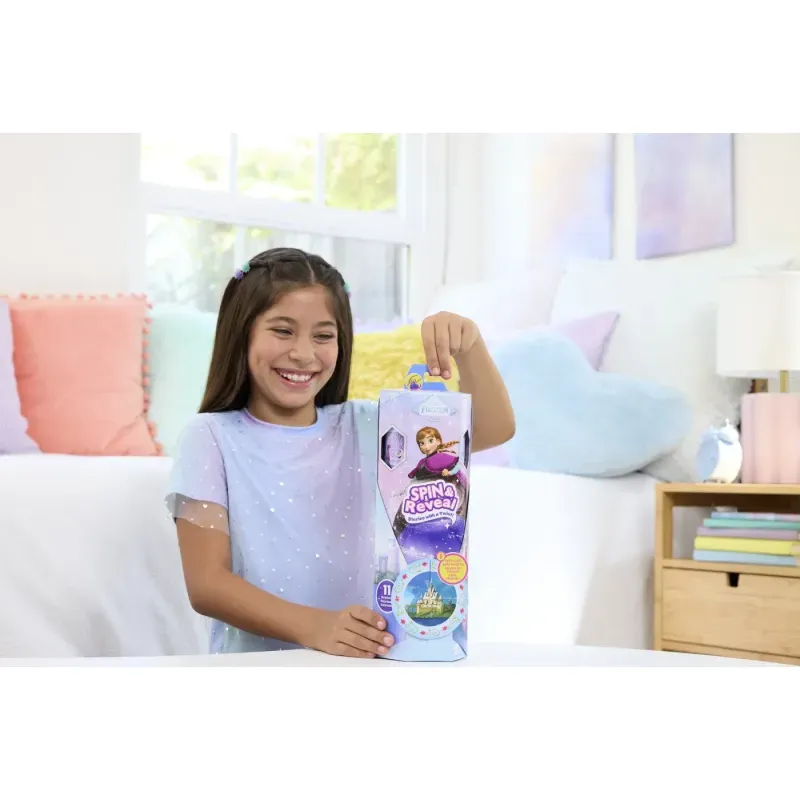 Jucarii, Copii si Bebe - Jucarii si jocuri - Papusi si accesorii - Papusi - Disney Frozen Spin And Reveal Papusa Anna Cu Evantai - Infinity.ro