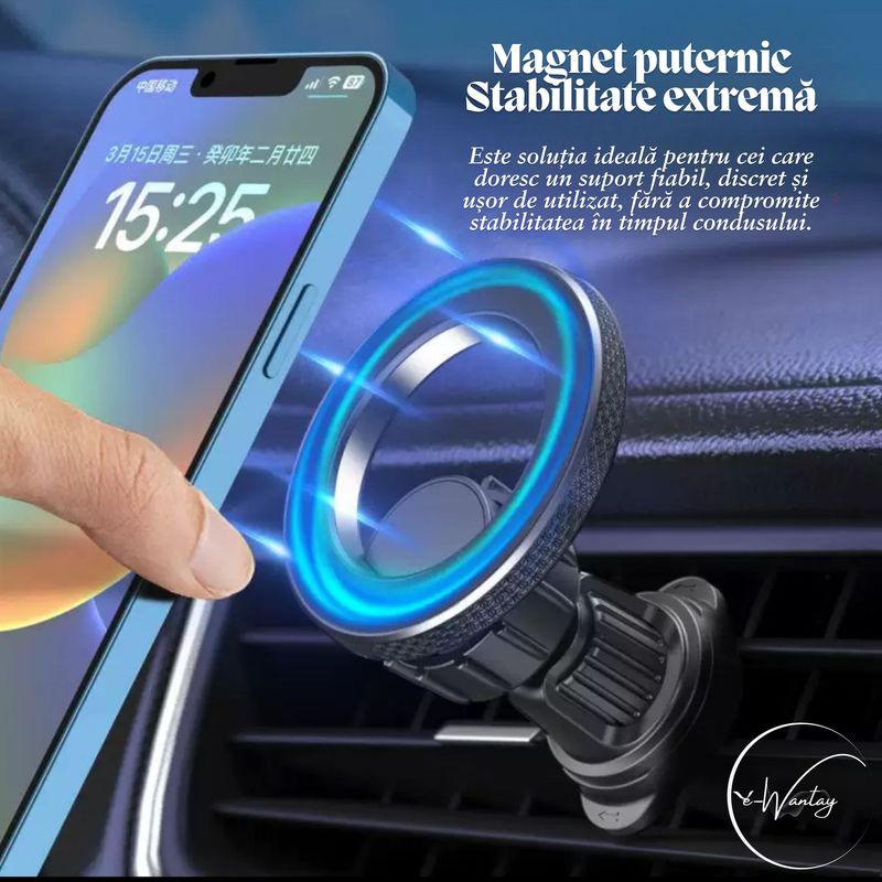 Laptop, Telefoane si Tablete - Telefoane mobile si accesorii - Accesorii Telefoane - Incarcatoare telefoane - Kit Smart Drive Essentials e-Wantay® 3 in 1 – Incarcator auto, Suport pentru telefon, Placuta auto cu numar de contact - Infinity.ro