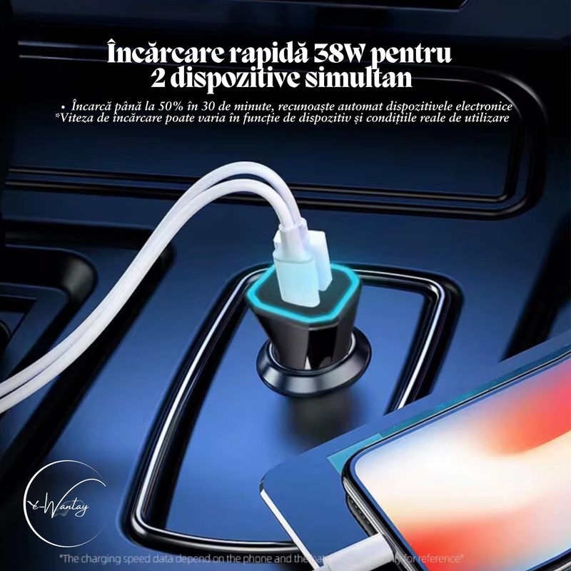 Laptop, Telefoane si Tablete - Telefoane mobile si accesorii - Accesorii Telefoane - Incarcatoare telefoane - Kit Smart Drive Essentials e-Wantay® 3 in 1 – Incarcator auto, Suport pentru telefon, Placuta auto cu numar de contact - Infinity.ro