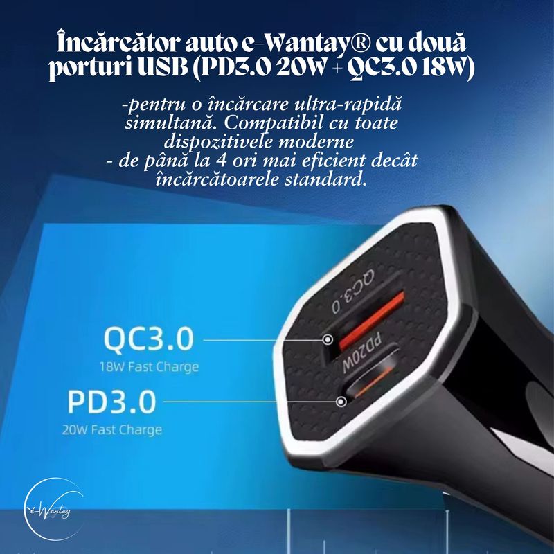 Laptop, Telefoane si Tablete - Telefoane mobile si accesorii - Accesorii Telefoane - Incarcatoare telefoane - Kit Smart Drive Essentials e-Wantay® 3 in 1 – Incarcator auto, Suport pentru telefon, Placuta auto cu numar de contact - Infinity.ro