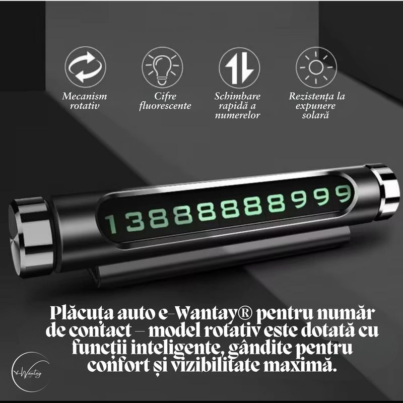 Laptop, Telefoane si Tablete - Telefoane mobile si accesorii - Accesorii Telefoane - Incarcatoare telefoane - Kit Smart Drive Essentials e-Wantay® 3 in 1 – Incarcator auto, Suport pentru telefon, Placuta auto cu numar de contact - Infinity.ro