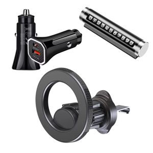 Kit Smart Drive Essentials e-Wantay® 3 in 1 – Incarcator auto, Suport pentru telefon, Placuta auto cu numar de contact