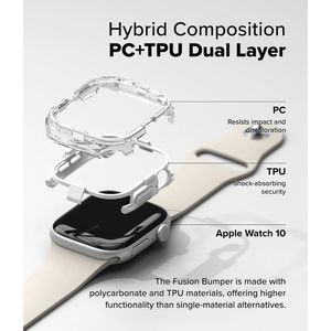 Husa pentru Apple Watch 10 42mm - Ringke Fusion Bumper - Portocaliu