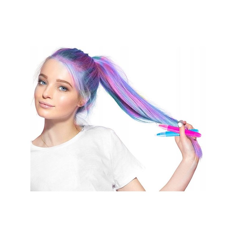 Jucarii, Copii si Bebe - Jucarii si jocuri - Jucarii de rol - Frumusete, bijuterii si accesorii fetite - Set creta pentru par, 3 culori, cu sclipici Dreamworks Trolls 64-0015 - Infinity.ro