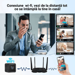 Laptop, Telefoane si Tablete - Wearables si gadgeturi - Gadgeturi - Dispozitive spionaj - Camera Spionaj LUDORA®, Inregistrare Video si Microfon, WI-FI, 1080P, Unghi Larg 150°, Senzor Miscare, Vedere Nocturna - Infinity.ro