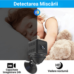 Laptop, Telefoane si Tablete - Wearables si gadgeturi - Gadgeturi - Dispozitive spionaj - Camera Spionaj LUDORA®, Inregistrare Video si Microfon, WI-FI, 1080P, Unghi Larg 150°, Senzor Miscare, Vedere Nocturna - Infinity.ro