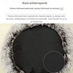Petshop - Accesorii petshop - Culcusuri si custi - Culcusuri si saltele - Pat Confortabil Pentru Pisici si Catei, LUDORA®, Material Moale si Catifelat, Baza Anti-Derapanta, Diametru 50CM - Infinity.ro