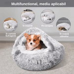 Petshop - Accesorii petshop - Culcusuri si custi - Culcusuri si saltele - Pat Confortabil Pentru Pisici si Catei, LUDORA®, Material Moale si Catifelat, Baza Anti-Derapanta, Diametru 50CM - Infinity.ro