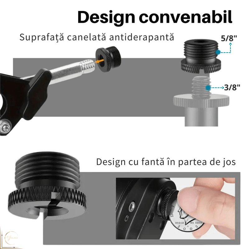 TV, Audio-Video si Foto - Audio Hi-Fi - Accesorii Audio Hi-Fi - Adaptor din Aluminiu, Filet Mama 3/8" la Filet Tata 5/8" pentru Stativ Microfon, Trepied Camera, Echipamente Audio Foto - Infinity.ro