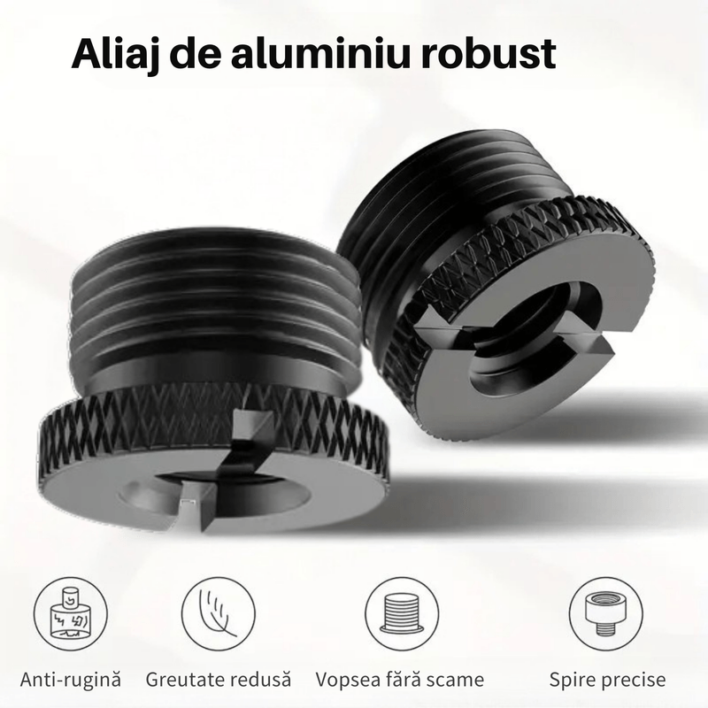 TV, Audio-Video si Foto - Audio Hi-Fi - Accesorii Audio Hi-Fi - Adaptor din Aluminiu, Filet Mama 3/8" la Filet Tata 5/8" pentru Stativ Microfon, Trepied Camera, Echipamente Audio Foto - Infinity.ro