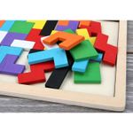 Jucarii, Copii si Bebe - Jucarii si jocuri - Jocuri si puzzle - Puzzle - Puzzle Montessori, Flippy, din Lemn, Tip Tetris, +36 Luni, Forme Neregulate, 40 Piese, 26.5 x 17.7 cm, Multicolor - Infinity.ro