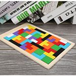 Jucarii, Copii si Bebe - Jucarii si jocuri - Jocuri si puzzle - Puzzle - Puzzle Montessori, Flippy, din Lemn, Tip Tetris, +36 Luni, Forme Neregulate, 40 Piese, 26.5 x 17.7 cm, Multicolor - Infinity.ro
