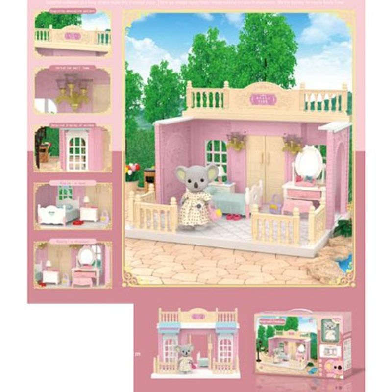 Jucarii, Copii si Bebe - Jucarii si jocuri - Papusi si accesorii - Casute de papusi si mobilier - Set dormitor pentru papusi cu mobilier si figurina, Flippy - Infinity.ro