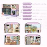 Jucarii, Copii si Bebe - Jucarii si jocuri - Papusi si accesorii - Casute de papusi si mobilier - Set Casa de papusi, magazin de inghetata, cu mobilier si figurine, Flippy - Infinity.ro