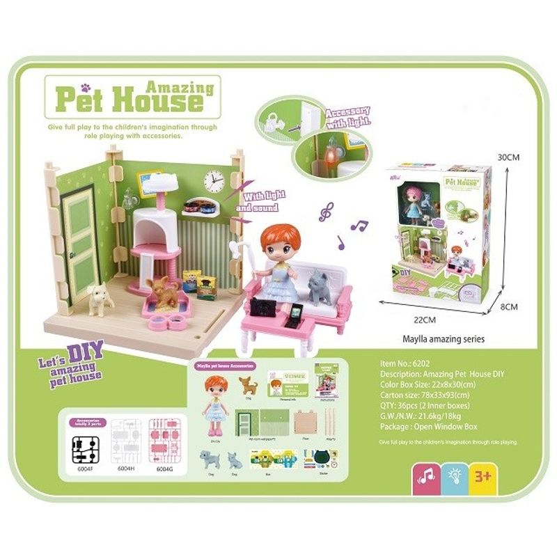 Jucarii, Copii si Bebe - Jucarii si jocuri - Papusi si accesorii - Casute de papusi si mobilier - Set adapost pentru animalute Flippy, casa de papusi cu mobilier si ustensile, activitati distractive - Infinity.ro