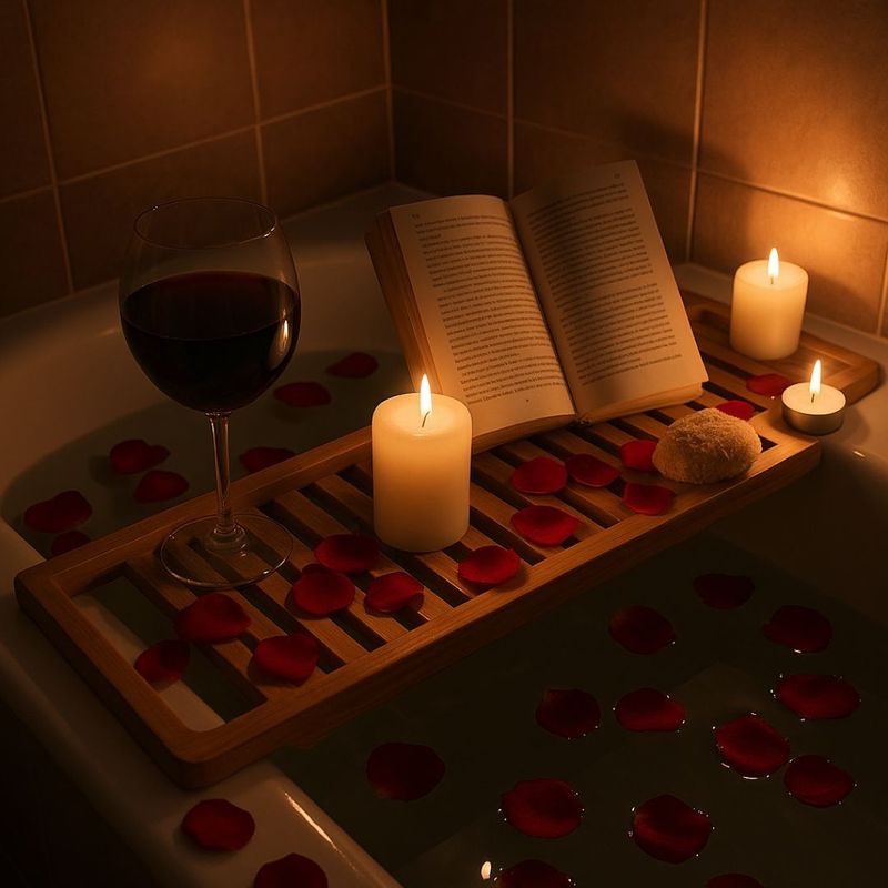 Casa si Gradina - Sanitare - Suporturi si accesorii baie - Accesorii baie - Suport pentru cada, din bambus – Bathroom Solutions, 64x15x3.8 cm - Infinity.ro