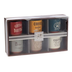 Set 6 cani din ceramica, Siaki Collection, 268 ml
