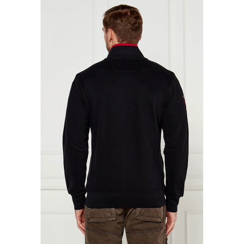 Fashion, accesorii si bijuterii - Barbati - Imbracaminte - Hanorace barbati - Bluza sport pentru barbati cu fermoar La Martina ZMF316, Negru L INTL - Infinity.ro