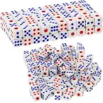 Jucarii, Copii si Bebe - Jucarii si jocuri - Jocuri si puzzle - Jocuri de societate - Set 100 zaruri, plastic, 12 x 12 mm, Gonga® Multicolor - Infinity.ro