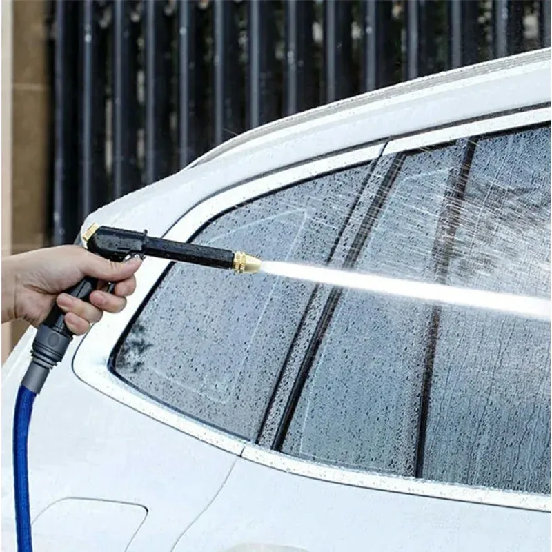 Casa si Gradina - Constructii - Scule electrice si accesorii - Aparate de spalat cu presiune - Pistol pentru aparat spalat cu presiune, duza metal, piedica, garnitura anti-scurgere, 19x18cm, Gonga® Negru - Infinity.ro