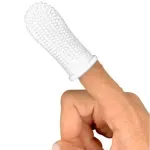 Petshop - Ingrijire si Igiena - Produse uz intern - Igiena dentara animale - Periuta de dinti din silicon super moale pentru animale de companie, Gonga® Alb - Infinity.ro