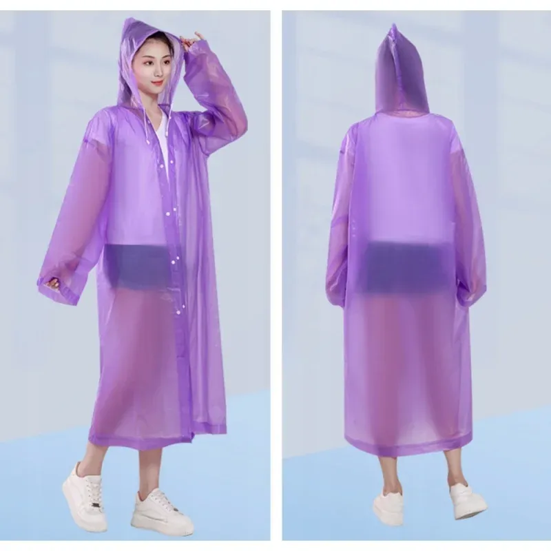 Fashion, accesorii si bijuterii - Femei - Accesorii femei - Alte accesorii femei - Pelerina de ploaie unisex impermeabila, tip poncho cu gluga, Gonga® Mov - Infinity.ro