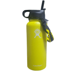 Casa si Gradina - Bucatarie si vesela - Cani si pahare - Sticle - Sticla de apa Hydro Flask din otel inoxidabil si izolata in vid cu capac, sistem de prindere si pai 946 ml, galbena - Infinity.ro