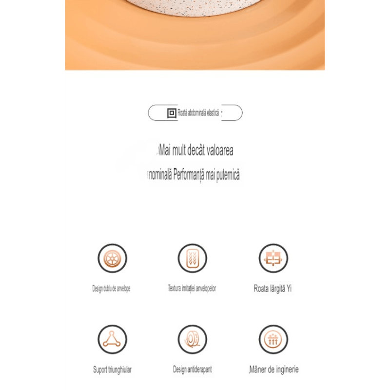 Sport si Outdoor - Fitness - Aparate fitness - Aparate si banci multifunctionale - Roata speciala pentru exercitii fitness, Kingbest, cu timer, Wireless, albastru/gri - Infinity.ro