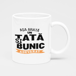 Casa si Gradina - Bucatarie si vesela - Cani si pahare - Cani si cesti - Cana alba personalizata Tata si bunic adevarat, INOVATIX®. 330ml - Infinity.ro