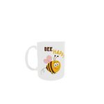 Casa si Gradina - Bucatarie si vesela - Cani si pahare - Cani si cesti - Cana alba personalizata, Bee Happy, INOVATIX®. 330ml - Infinity.ro