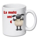 Casa si Gradina - Bucatarie si vesela - Cani si pahare - Cani si cesti - Cana alba personalizata "La multi ani C' oaie", INOVATIX®. 330ml - Infinity.ro