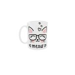 Casa si Gradina - Bucatarie si vesela - Cani si pahare - Cani si cesti - Cana alba personalizata pisica MEAW, INOVATIX®. 330ml - Infinity.ro