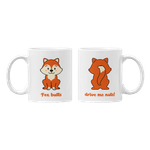 Casa si Gradina - Bucatarie si vesela - Cani si pahare - Cani si cesti - Cana alba personalizata, Fox buts drive me nuts, INOVATIX®. 330ml - Infinity.ro