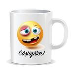 Casa si Gradina - Bucatarie si vesela - Cani si pahare - Cani si cesti - Cana alba personalizata cu Emoji, INOVATIX®. 330ml - Infinity.ro