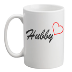 Casa si Gradina - Bucatarie si vesela - Cani si pahare - Cani si cesti - Cana alba personalizata "Hubby", INOVATIX®. 330ml - Infinity.ro