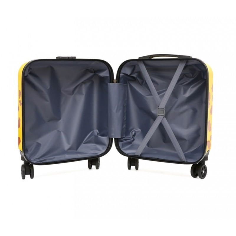 Sport si Outdoor - Articole de voiaj - Trolere - Troler galben, tip valiza, copii, pentru bagaje, model girafa, functie de blocare prin cifru, WP03 - Infinity.ro